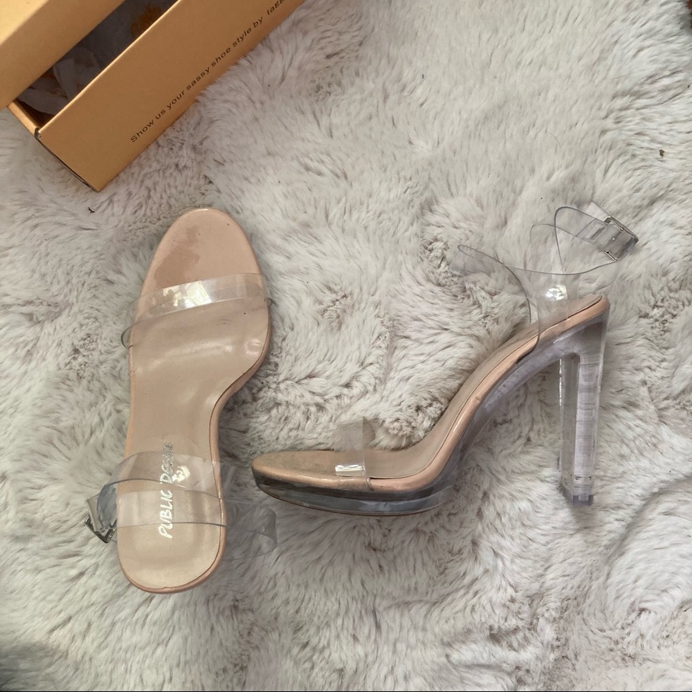 Public Desire Women’s glamorous “invisible” 3 inch heel - size 5